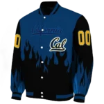 customized california golden bears flame border blue black varsity jacket best selling.webp