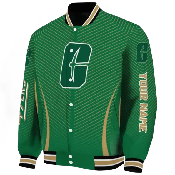 customized charlotte 49ers chevron arrow green varsity jacket best selling