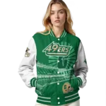 customized-charlotte-49ers-ferris-arena-green-white-varsity-jacket-best-selling.webp