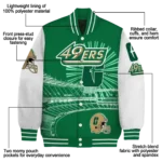 customized-charlotte-49ers-ferris-arena-green-white-varsity-jacket-best-selling.webp