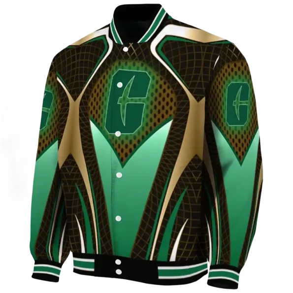 customized charlotte 49ers mesh chest gold black varsity jacket best selling