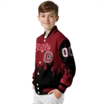customized colgate raiders flame border maroon black varsity jacket best selling.webp
