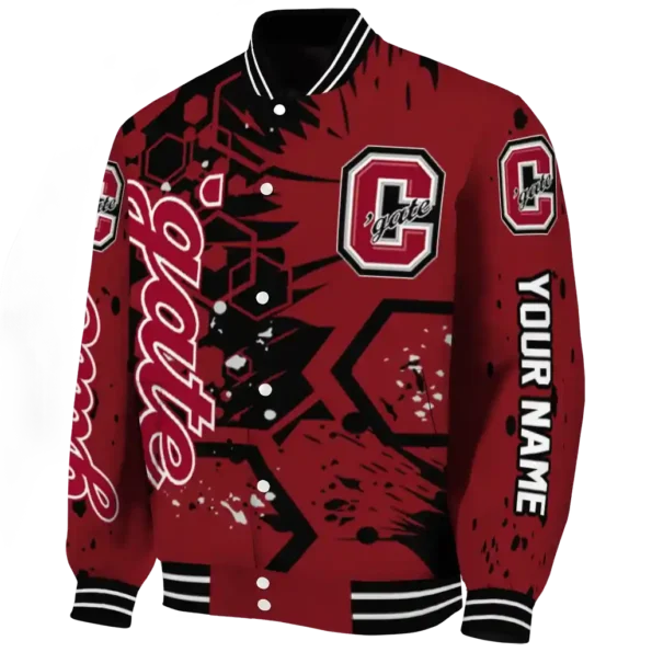 customized colgate raiders hexagon cluster maroon black varsity jacket best selling