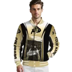 customized-colorado-buffaloes-mesh-effect-gold-black-varsity-jacket-best-selling.webp