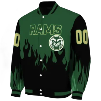 customized colorado state rams flame border green black varsity jacket best selling.webp