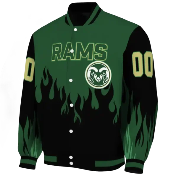 customized colorado state rams flame border green black varsity jacket best selling.webp