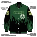 customized colorado state rams flame border green black varsity jacket best selling.webp