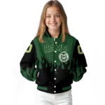 customized colorado state rams flame border green black varsity jacket best selling.webp