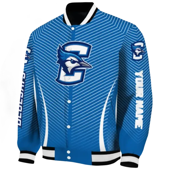 customized creighton bluejays chevron arrow blue varsity jacket best selling