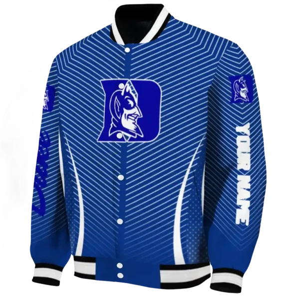 customized duke blue devils chevron arrow blue varsity jacket best selling