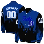 customized duke blue devils flame border blue black varsity jacket best selling.webp