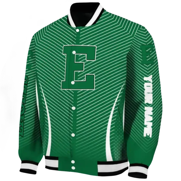 customized eastern michigan eagles chevron arrow green varsity jacket best selling