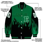 customized eastern michigan eagles flame border green black varsity jacket best selling.webp