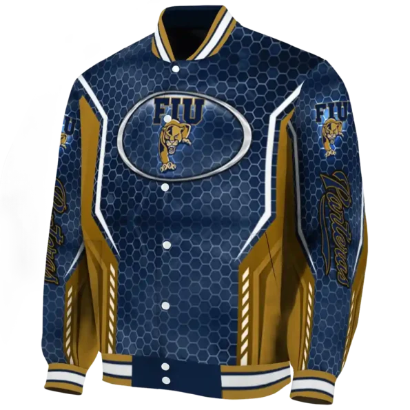 customized fiu panthers power plate blue varsity jacket best selling