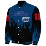 customized florida atlantic owls flame border blue black varsity jacket best selling.webp