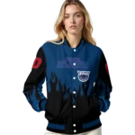 customized florida atlantic owls flame border blue black varsity jacket best selling.webp