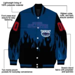 customized florida atlantic owls flame border blue black varsity jacket best selling.webp