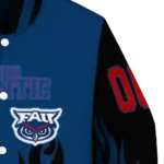 customized florida atlantic owls flame border blue black varsity jacket best selling.webp