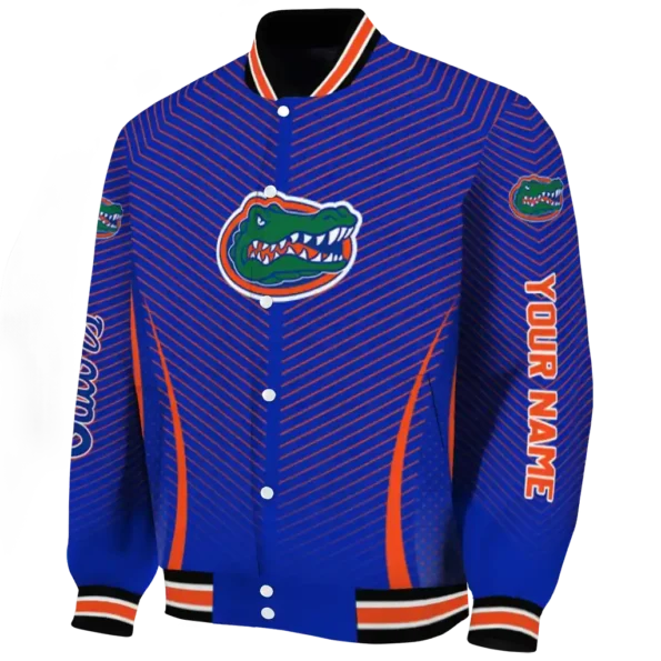 customized florida gators chevron arrow blue varsity jacket best selling