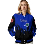 customized florida gators flame border blue black varsity jacket best selling.webp