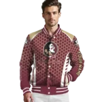 customized-florida-state-seminoles-hexagon-grid-garnet-varsity-jacket-best-selling.webp
