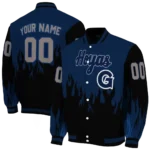 customized georgetown hoyas flame border blue black varsity jacket best selling.webp