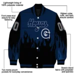 customized georgetown hoyas flame border blue black varsity jacket best selling.webp