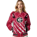 customized-georgia-bulldogs-chevron-angles-red-varsity-jacket-best-selling.webp