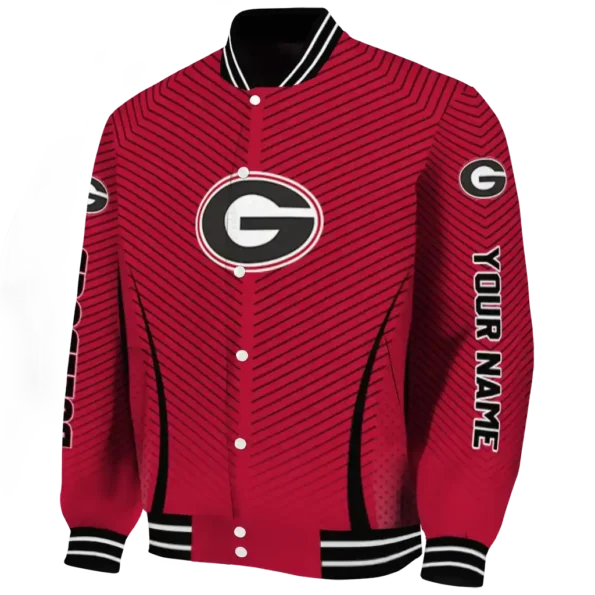 customized georgia bulldogs chevron arrow red varsity jacket best selling