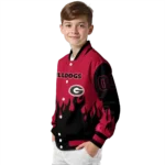 customized georgia bulldogs flame border red black varsity jacket best selling.webp
