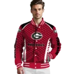 customized-georgia-bulldogs-hexagon-grid-red-varsity-jacket-best-selling.webp