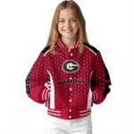 customized-georgia-bulldogs-hexagon-grid-red-varsity-jacket-best-selling.webp