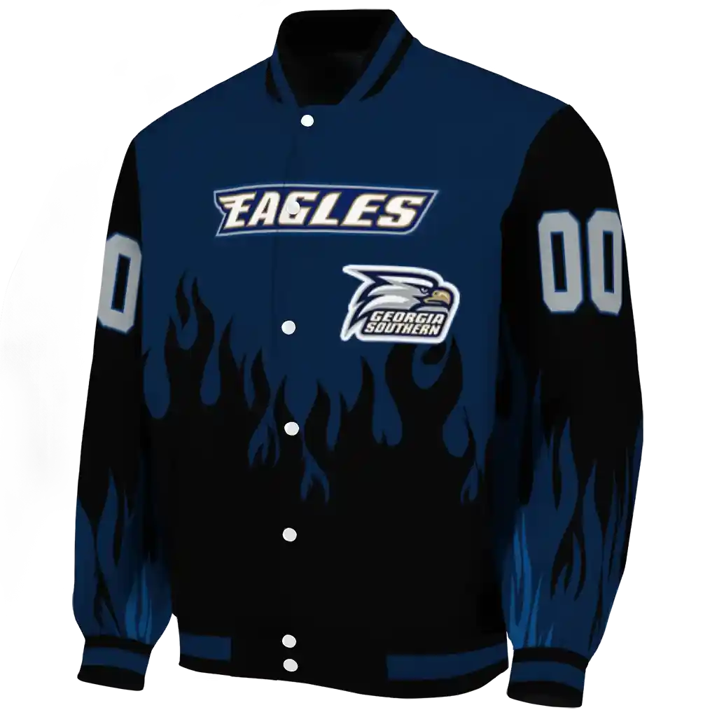 customized georgia southern eagles flame border blue black varsity jacket best selling.webp customized georgia southern eagles flame border blue black varsity jacket best selling.webp