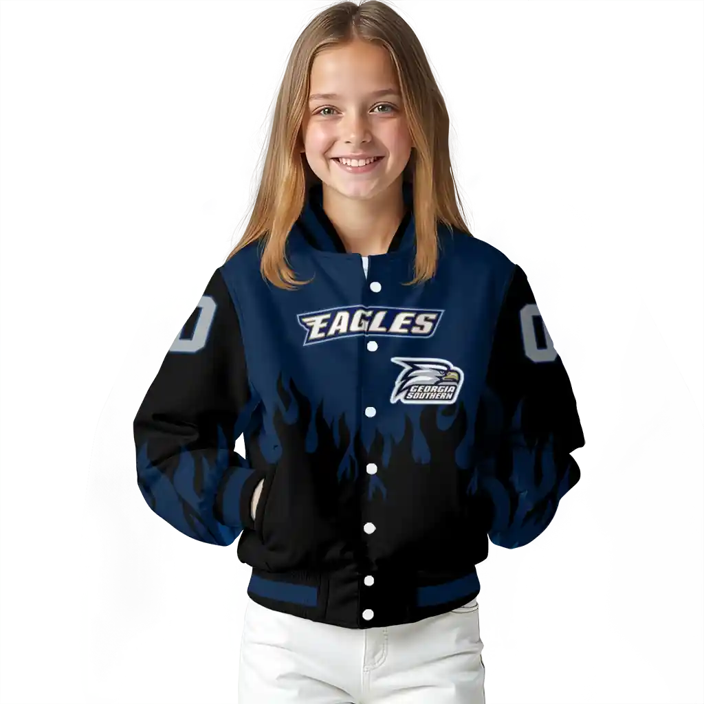 customized georgia southern eagles flame border blue black varsity jacket top rated.webp customized georgia southern eagles flame border blue black varsity jacket top rated.webp