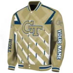 customized georgia tech yellow jackets chevron angles gold varsity jacket best selling.webp