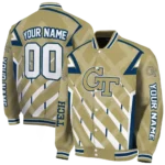 customized georgia tech yellow jackets chevron angles gold varsity jacket best selling.webp