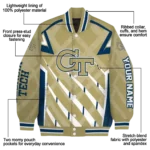 customized georgia tech yellow jackets chevron angles gold varsity jacket best selling.webp