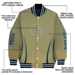 customized georgia tech yellow jackets chevron arrow gold varsity jacket best selling.webp