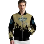 customized-georgia-tech-yellow-jackets-flame-border-gold-black-bomber-jacket-best-selling.webp