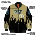 customized-georgia-tech-yellow-jackets-flame-border-gold-black-bomber-jacket-best-selling.webp