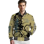 customized georgia tech yellow jackets hexagon cluster gold black varsity jacket best selling.webp