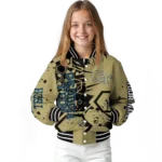 customized georgia tech yellow jackets hexagon cluster gold black varsity jacket best selling.webp