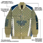 customized georgia tech yellow jackets hexagon grid gold varsity jacket best selling.webp