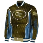 customized georgia tech yellow jackets power plate gold varsity jacket best selling.webp