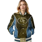 customized georgia tech yellow jackets power plate gold varsity jacket best selling.webp