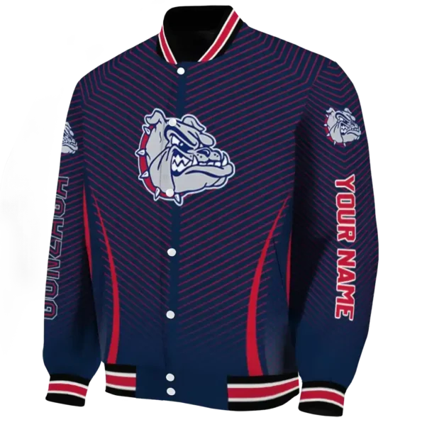 customized gonzaga bulldogs chevron arrow blue varsity jacket best selling