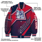 customized gonzaga bulldogs star burst blue varsity jacket best selling.webp