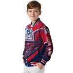 customized gonzaga bulldogs star burst blue varsity jacket best selling.webp