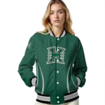 customized-hawaii-rainbow-warriors-chevron-arrow-green-varsity-jacket-best-selling.webp