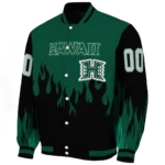 customized-hawaii-rainbow-warriors-flame-border-green-black-varsity-jacket-best-selling.webp